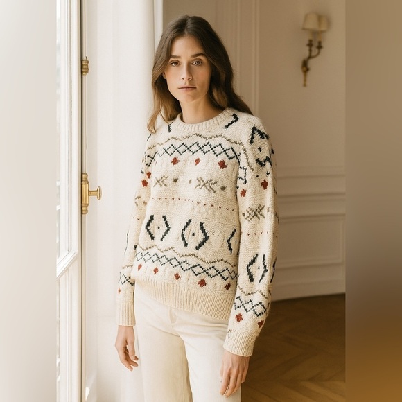 Grafton & co Sweaters - Vintage Hand Knit Grafton & Co Chunky Crewneck